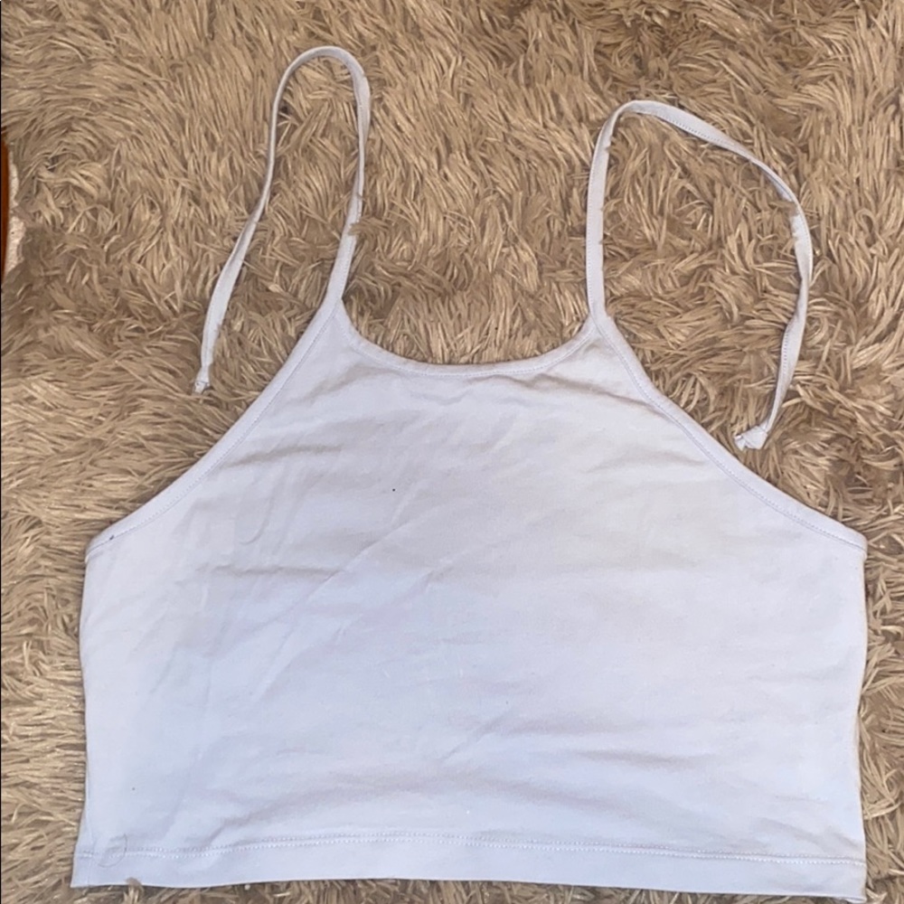 light light blue crop top